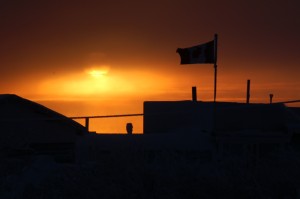 Churchill sunset by the flats.