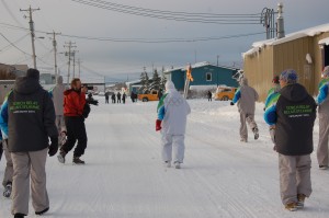Olympic torch in churchill.