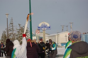 Olympic torch in Churchill,MB.