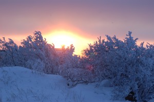 Alpenglow in Churchill.