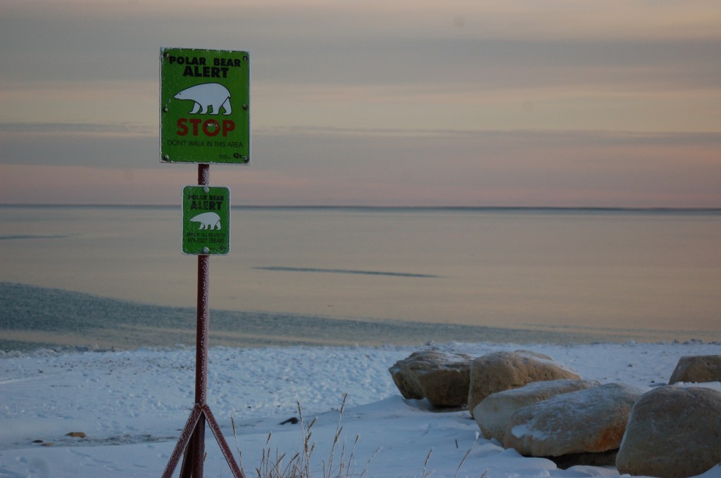 Bear danger area for humans in Churchill, Manitoba.