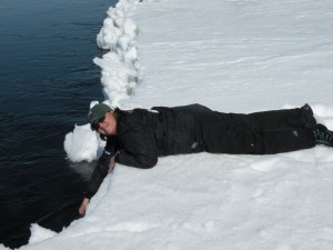 Ice floe edge in Hudson Bay, MB.