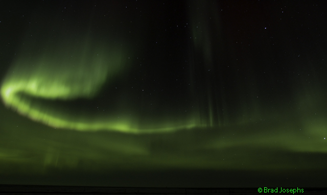 Aurora borealis in Churchill,MB. Photo Brad Josephs