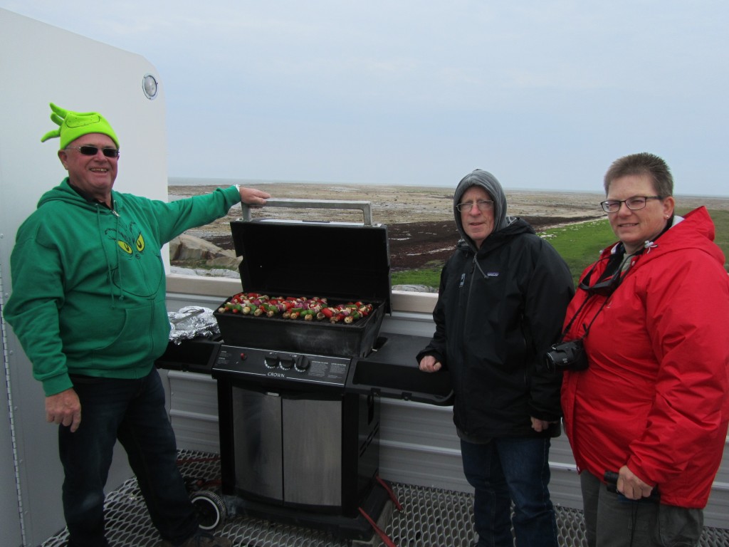 Enjoying a BBQ on a journey to the coast via polar rover. Stephanie Fernandez.