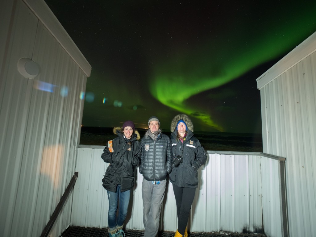 Northern lights at Tundra Lodge.