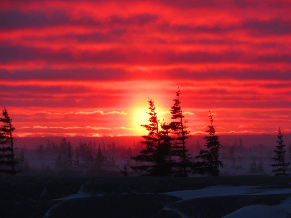 Sunset in Churchill, Manitoba