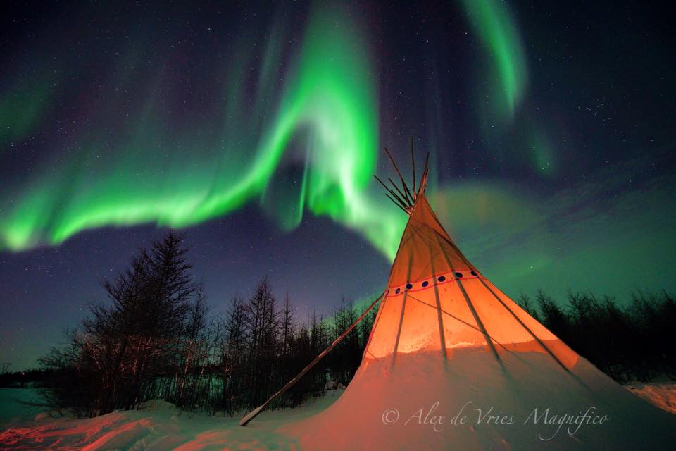 northen lights in Churchill , Manitoba
