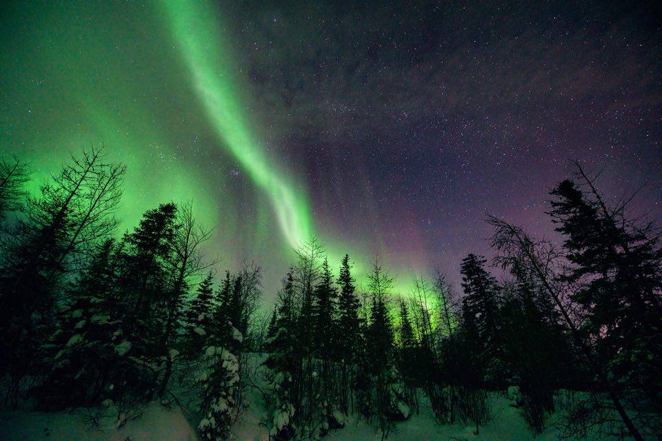 northern lights in churchill, Manitoba