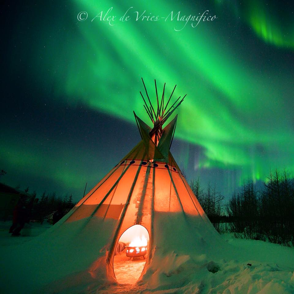 Wapusk Adventures tee pee in Churchill, Manitoba