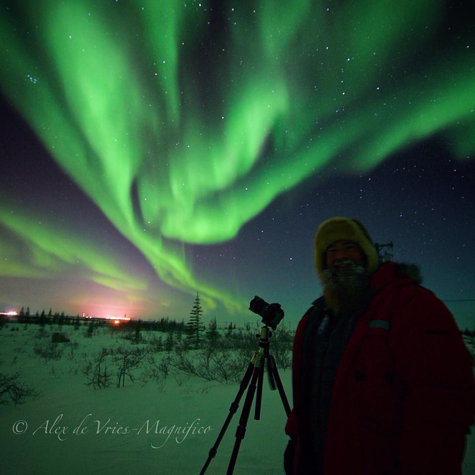 Drew Hamilton and northern lights churchill, manitoba