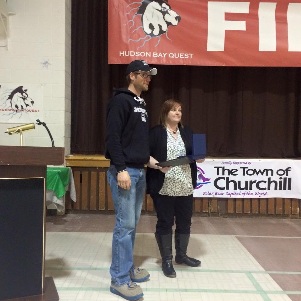Ryan Anderson won the sportsmanship award for 2016 Hudson Bay Quest