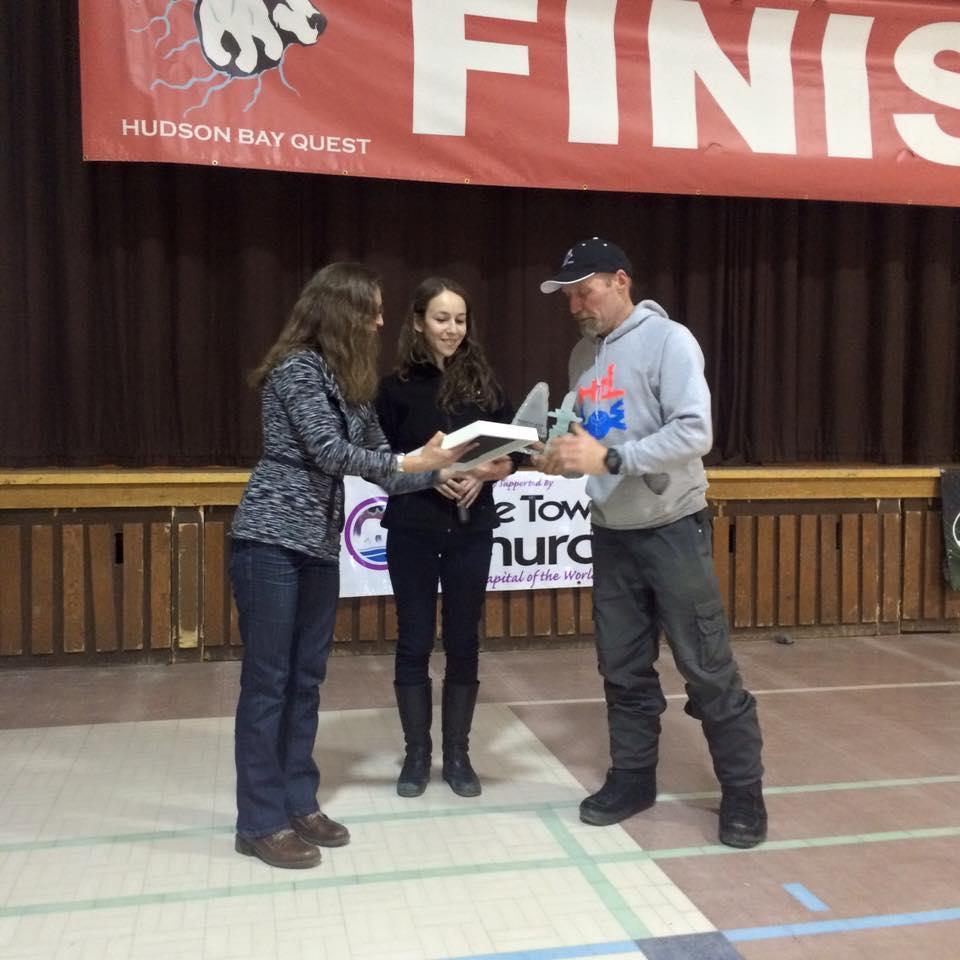 Jacob Heigers Vet award for 2016 Hudson Bay Quest