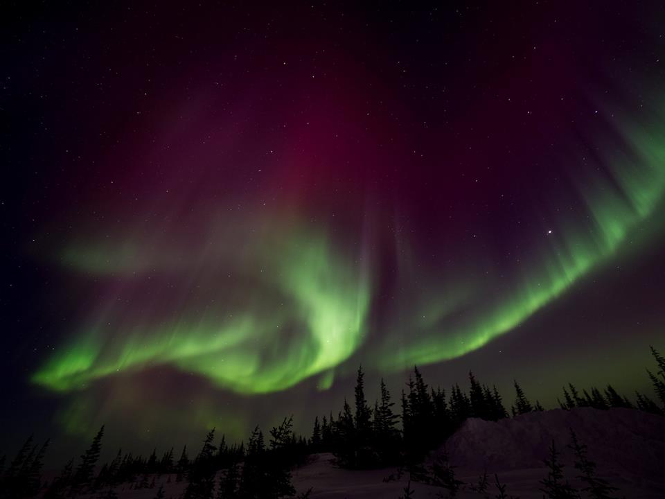 northern lights in Churchill, Manitoba
