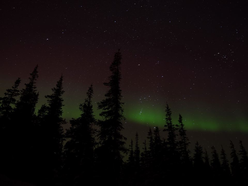 Aurora borealis in Churchill, Manitoba