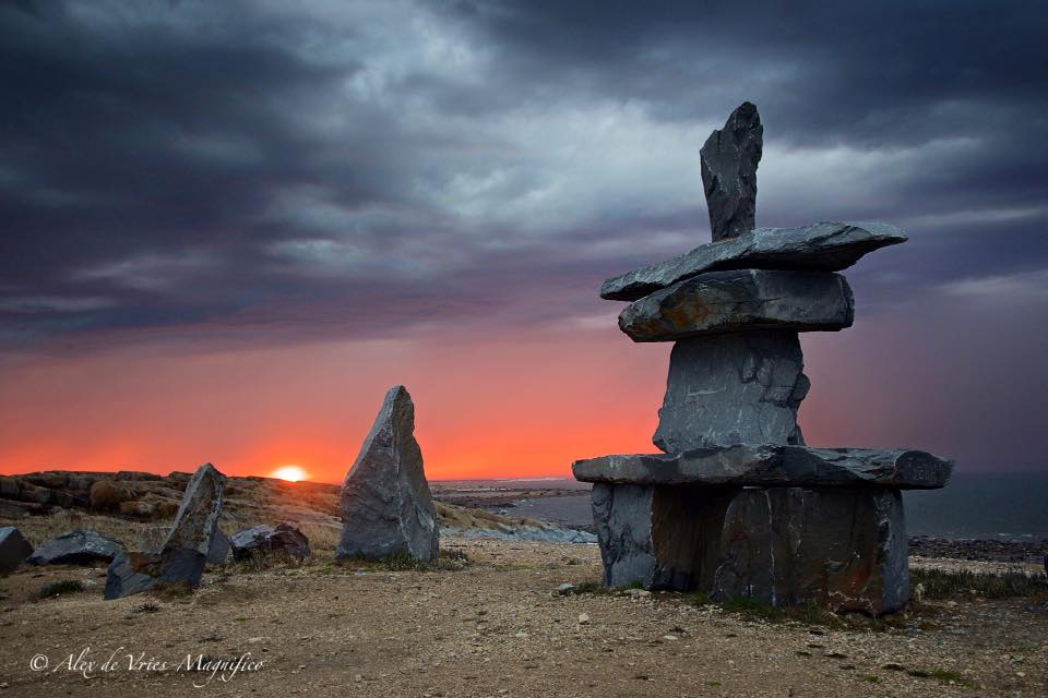 Inukshuk behind churchill complex