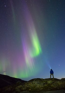 northern lights in Greenland
