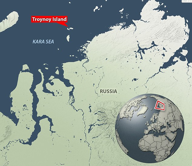 Troynoy Island in Kara sea Russia