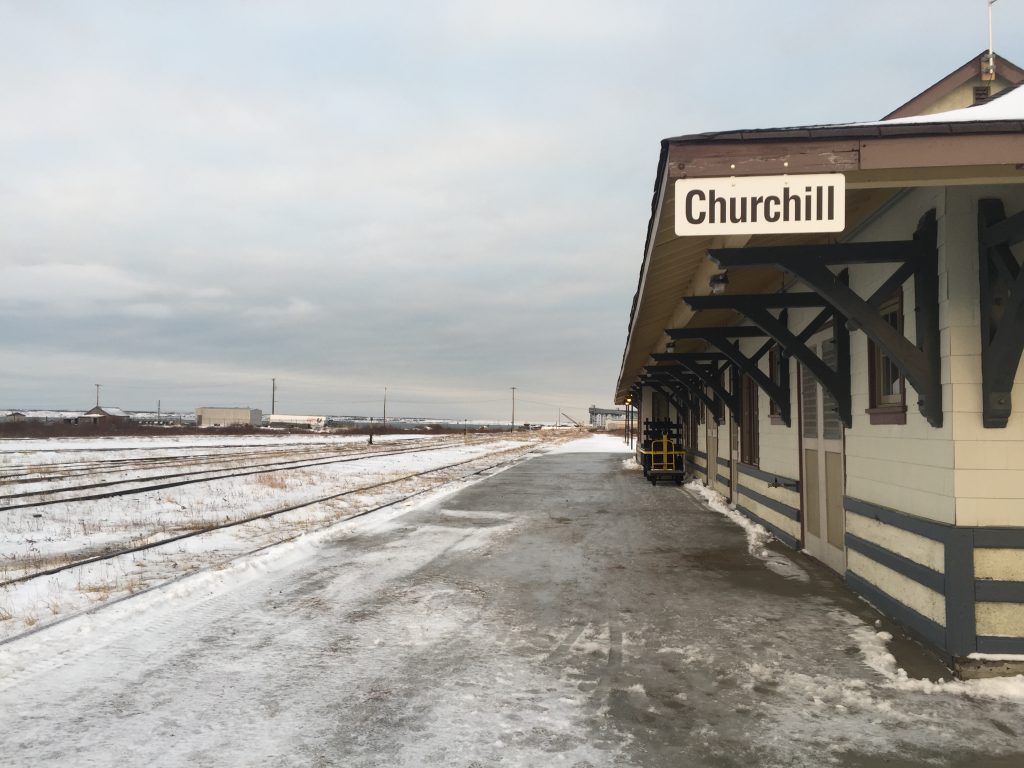 Churchill train station sits idle with no trai service.