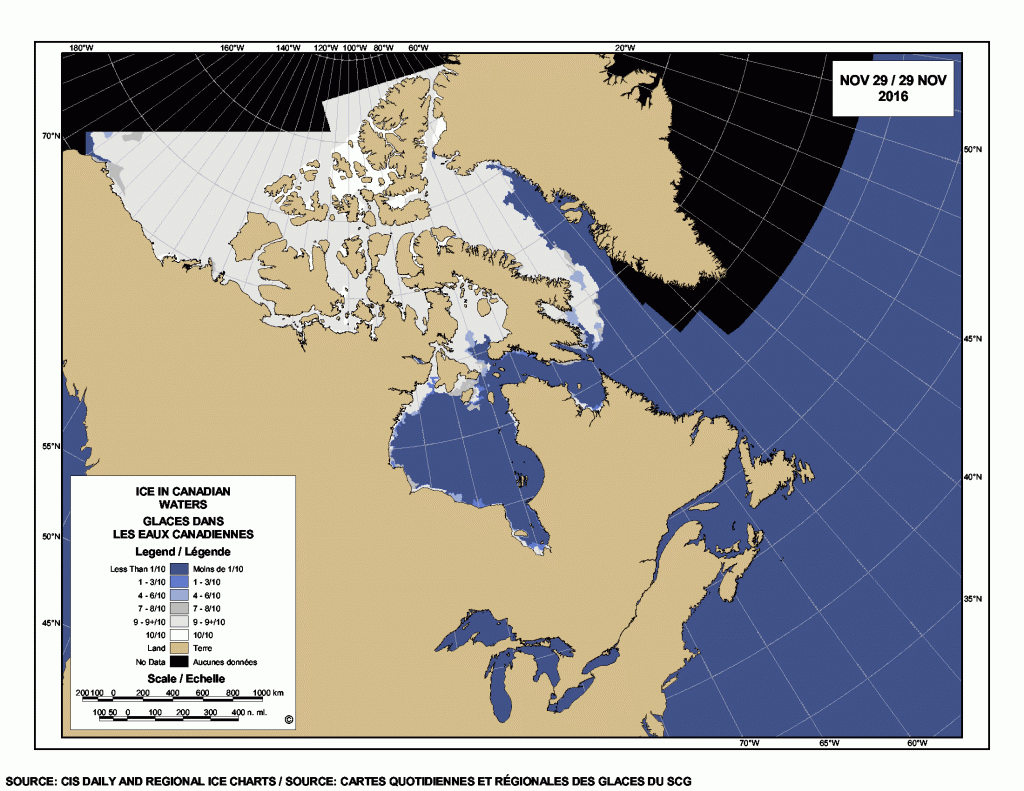 Hudson Bay ice map 