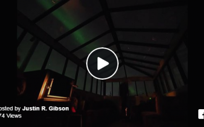 Northern Lights from Inside the Aurora Pod