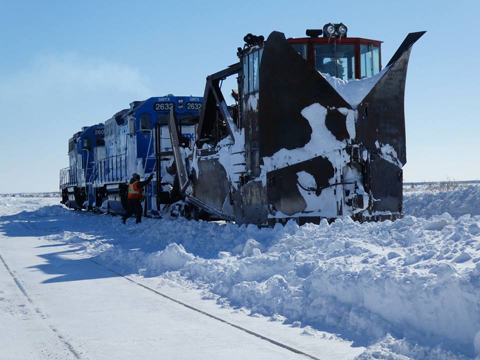 snowplow on train churchill