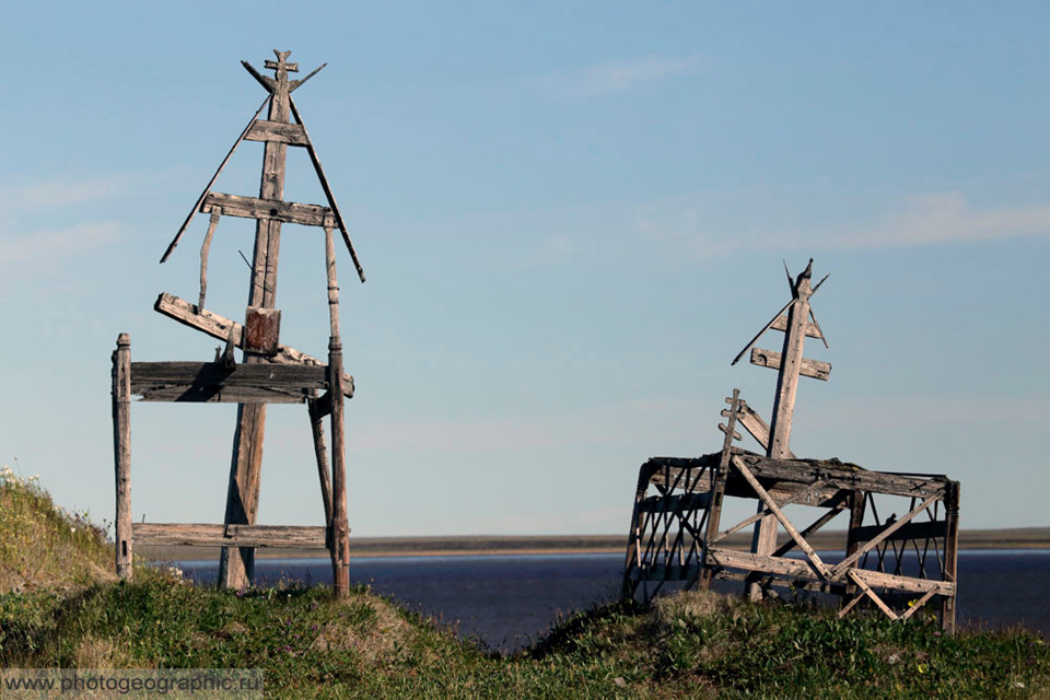 Old Yakutian cemetery, siberia