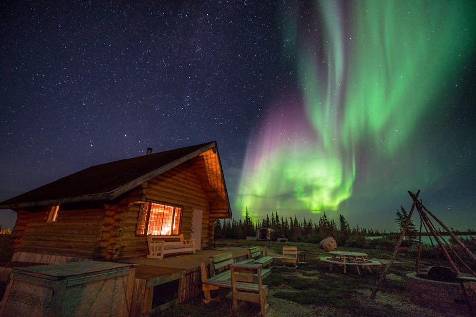 Northern lights cabin in Churchill, Manitoba