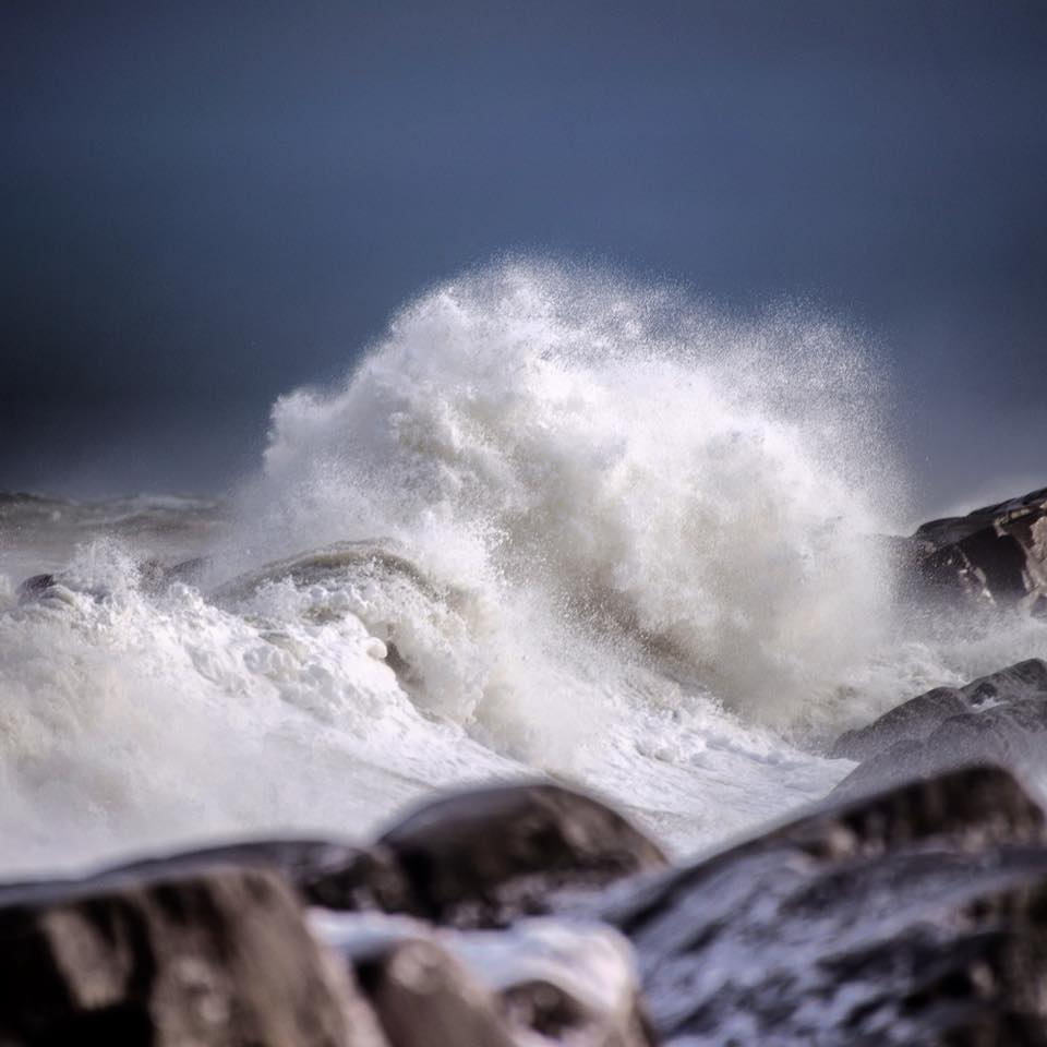 Waves crashing in the Hudson Bay Churchill, Manitoba