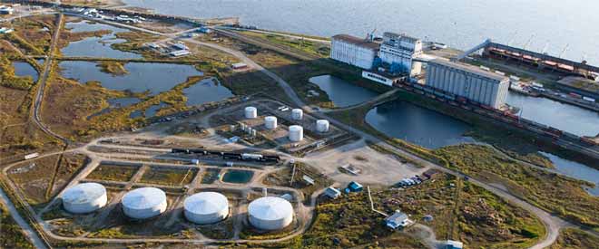 Churchill Port tank farm.