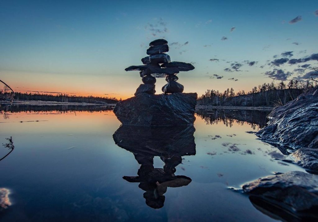 Inukshuk in NWT Ingraham Trail