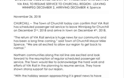 First Train to Churchill!