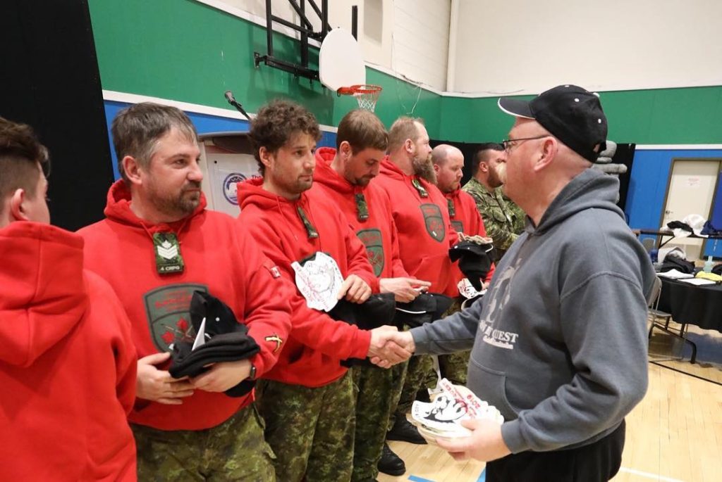 Canadian Rangers at Hudson Bay Quest banquet