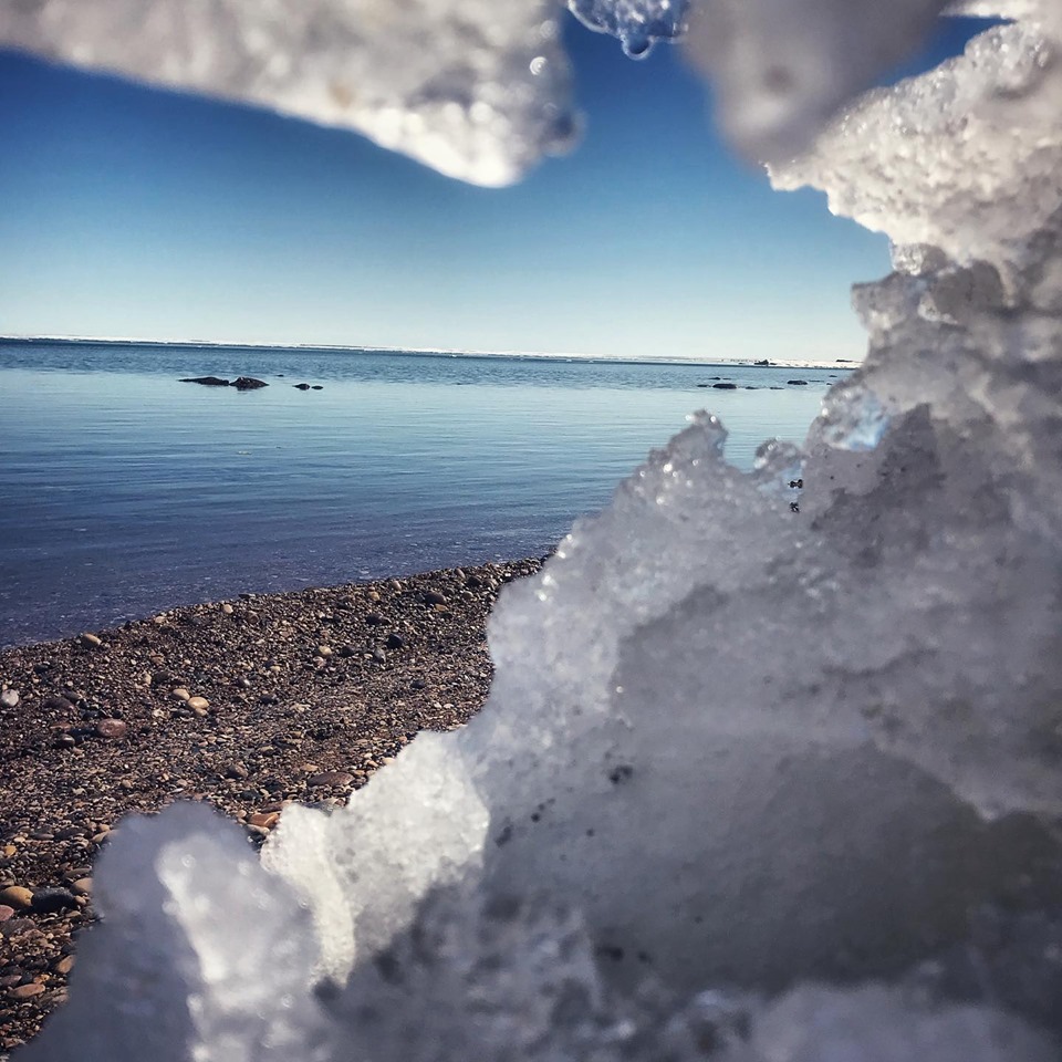 Hudson Bay with ice floe in Churchill