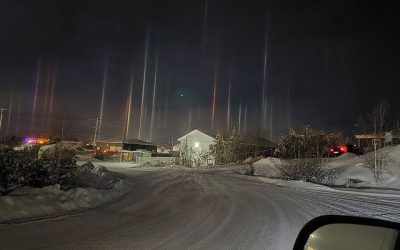 Churchill Weekly Photo – Yellowknife Light Pillars